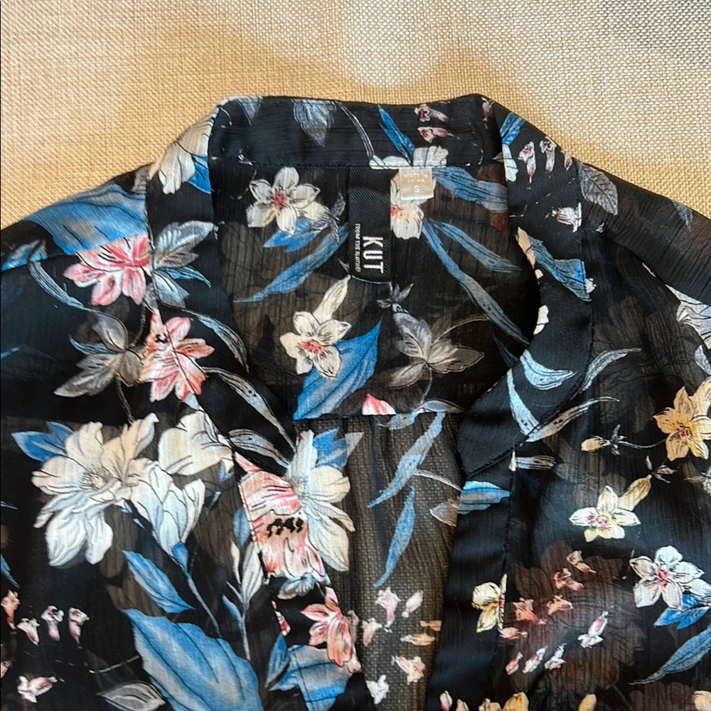 Kut from the Kloth Women's Black Floral Blazer
